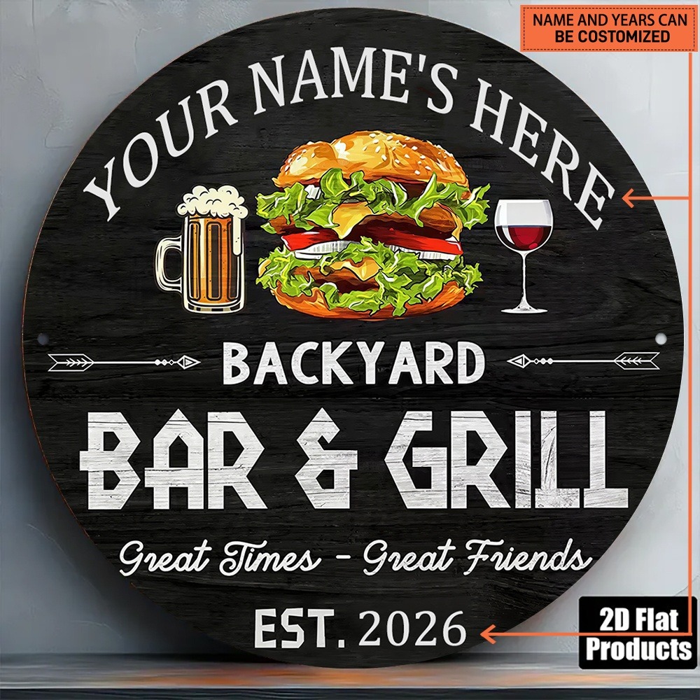 Wine In Beer Name - [2D Datar] 1 buah Papan Logam