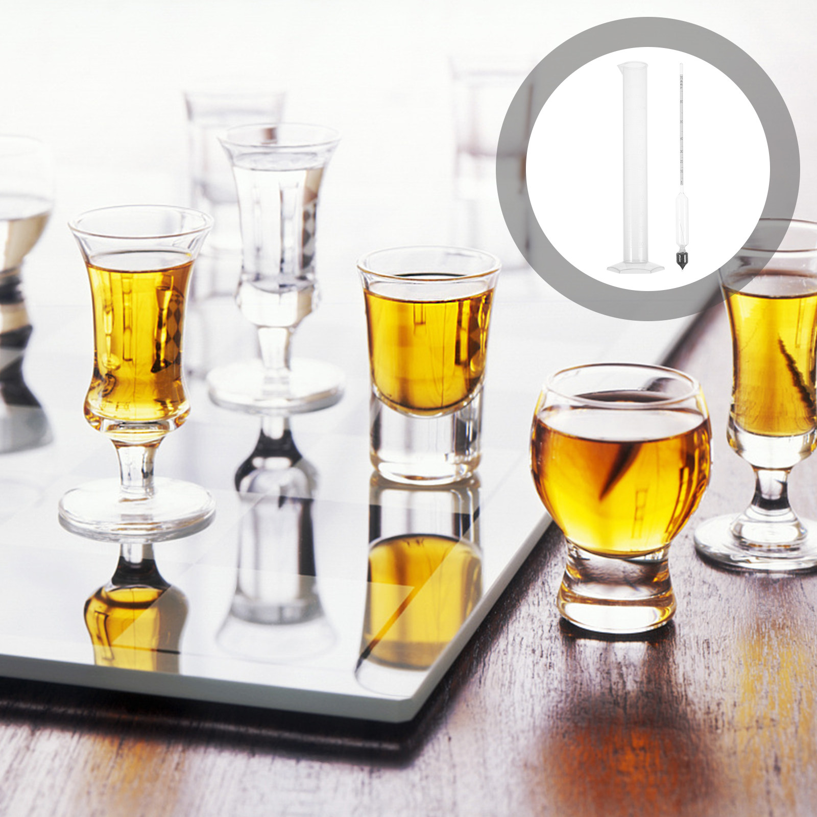 Wine Beer Cider - 1Set Alat Ukur Kadar Alkohol Profesional,
