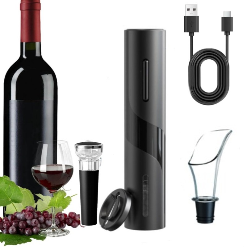 Wine In Beer Bottle - Set Pembuka Botol Anggur Otomatis Elektrik