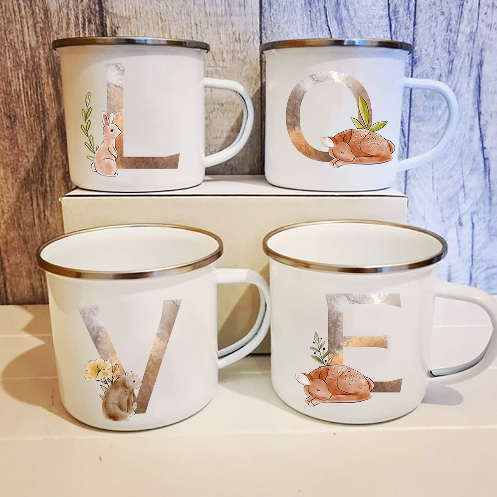 Wine Beer Best - Mug Teh Kopi Enamel Cetak Hewan
