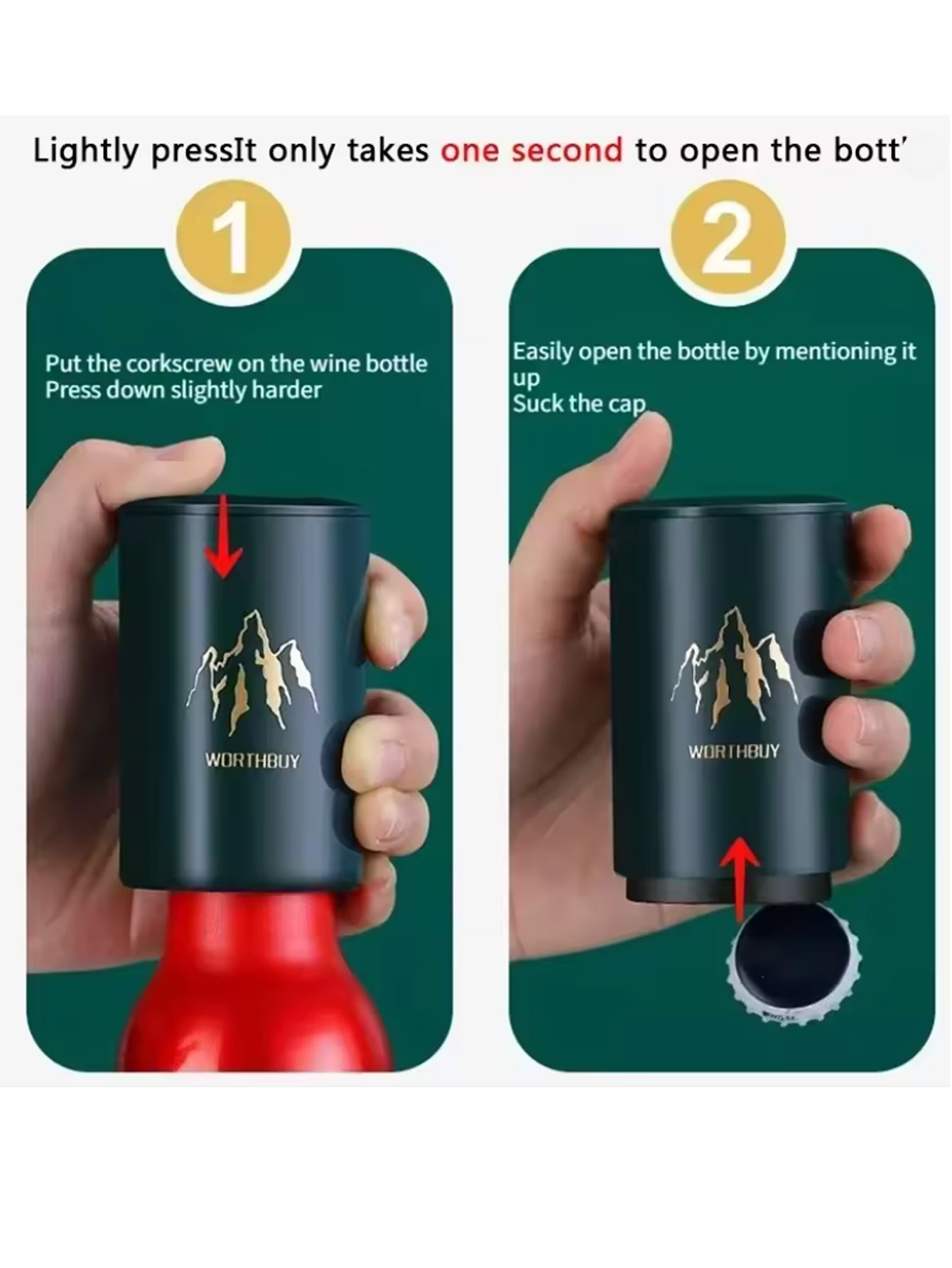 Wine In Beer Bottle - 1 Buah Pembuka Botol Bir Otomatis