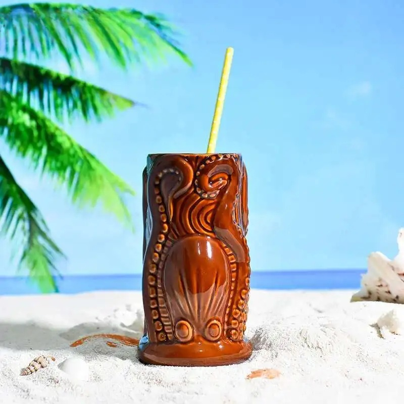 Wine Beer Indian - Gelas Koktail TIKI Bar Hawaii Tropic