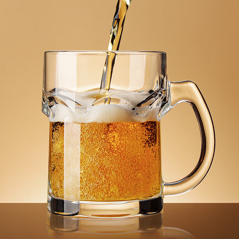 Wine Beer Red - Gelas bir rumahan dengan pegangan, desain