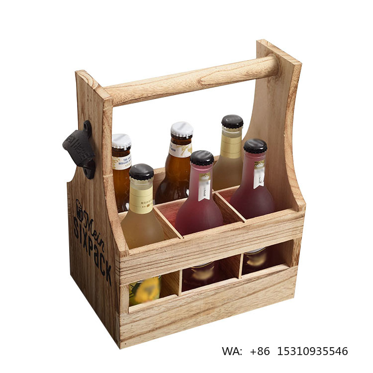 Wine Beer Best - Keranjang Bir Kayu Poles & Kotak