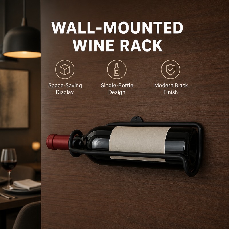 Rak Anggur Logam yang Dipasang - Wine Beer Red ulasan dan harga