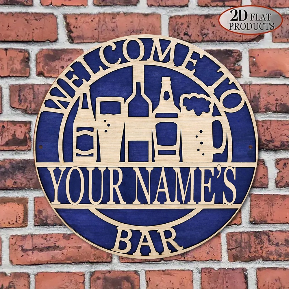 [2D Flat] 1 buah Papan Kayu Bu - Wine In Beer Name ulasan dan harga