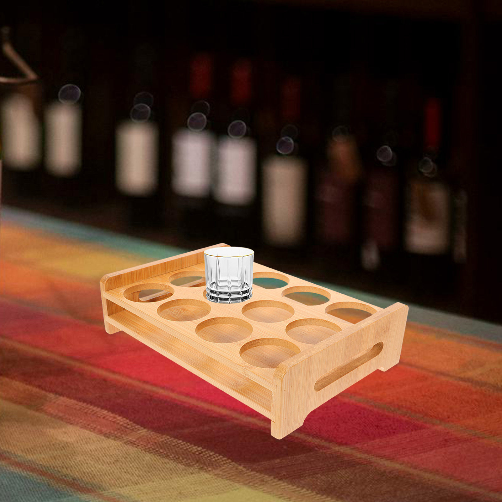 Tempat Gelas Shot Bambu Serbag - Wine Beer Holder ulasan dan harga
