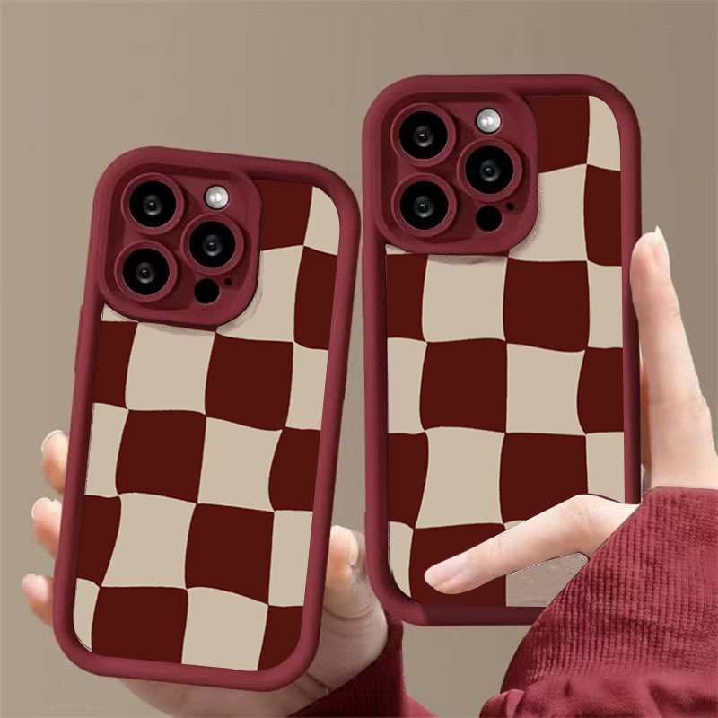 Casing Ponsel Pola Grid Deform - Wine & Beer Guayaquil ulasan dan harga