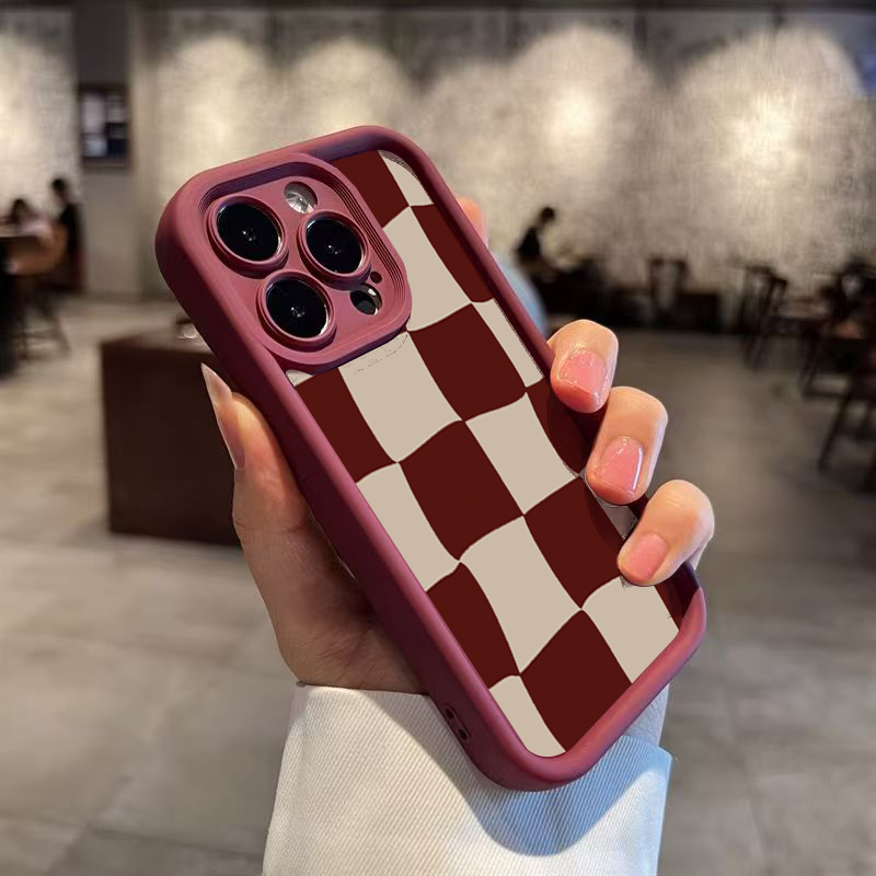 Casing Ponsel Pola Grid Deform - Wine & Beer Guayaquil ulasan dan harga
