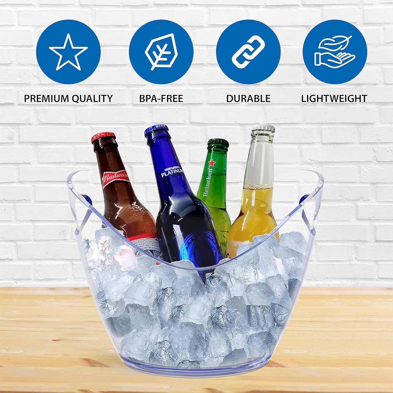 5 Wadah Es PET Anti Pecah, Wad - Wine Beer Holder ulasan dan harga