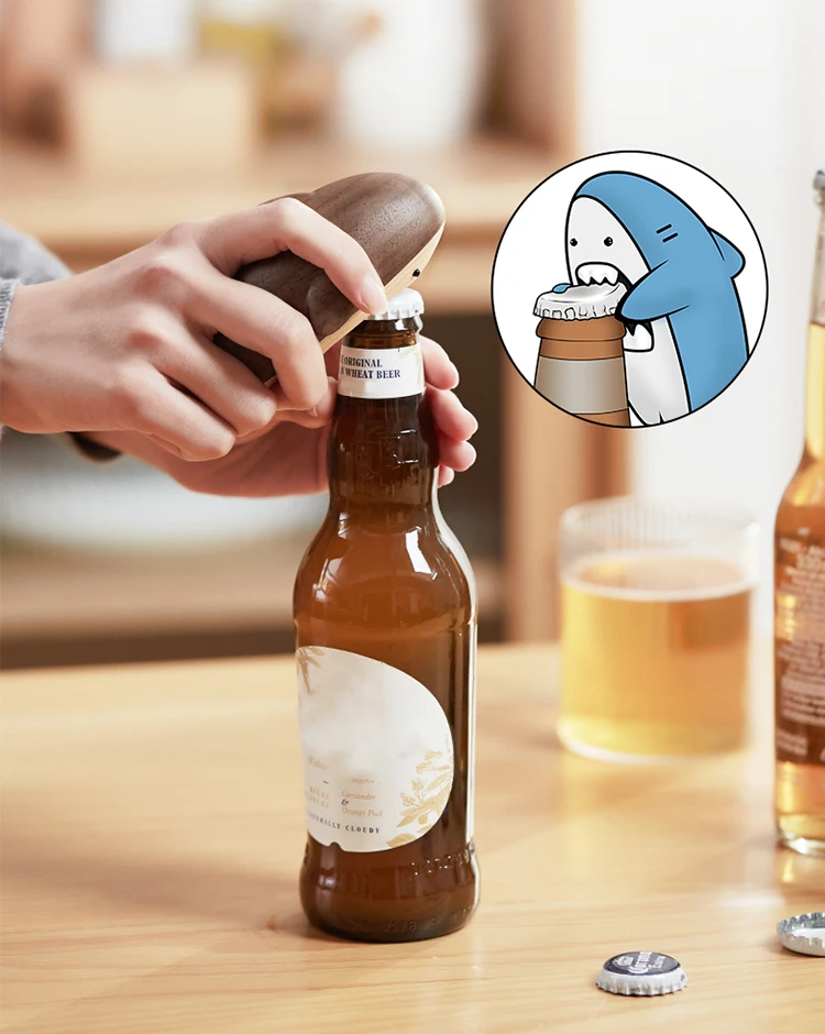Ornamen Hiu Kayu Kreatif Pembu - Wine In Beer Bottle ulasan dan harga