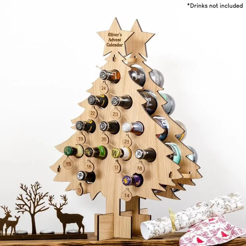 Rak botol anggur pohon Natal,  - Wine Beer Holder ulasan dan harga